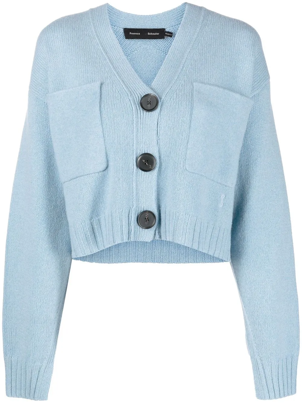 

Proenza Schouler cropped knitted cardigan - Blue