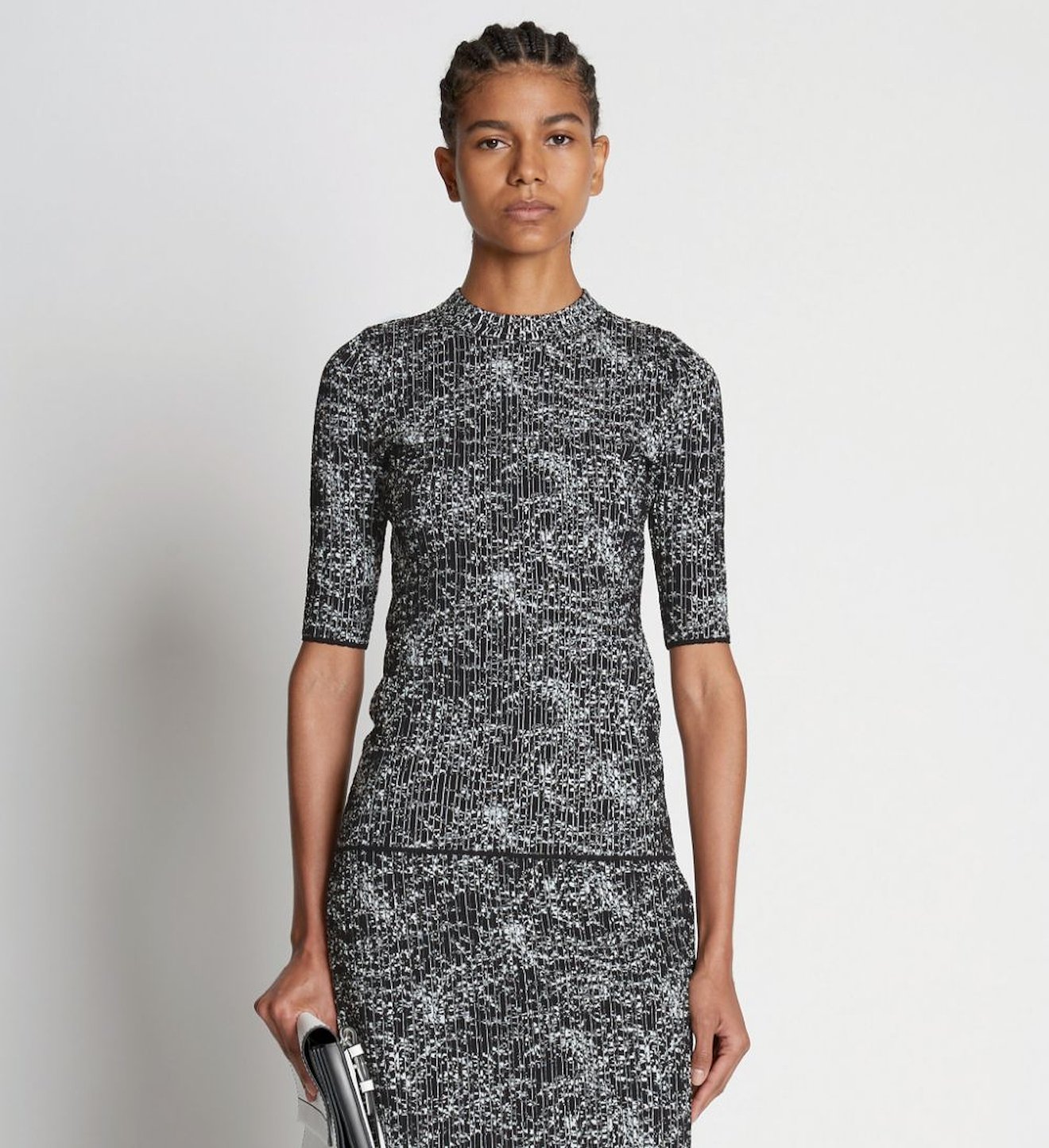 speckled knitted top
