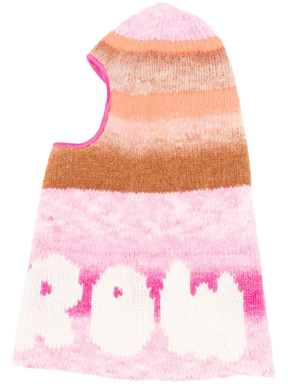 

BARROW striped knitted balaclava - Pink