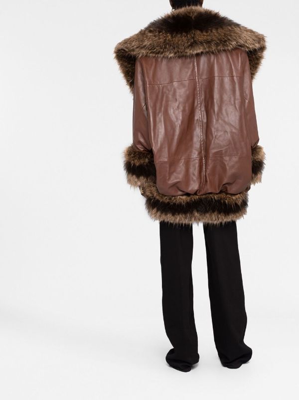 Leather Trim Monogram Mink Jacket - Ready-to-Wear - Louis Vuitton