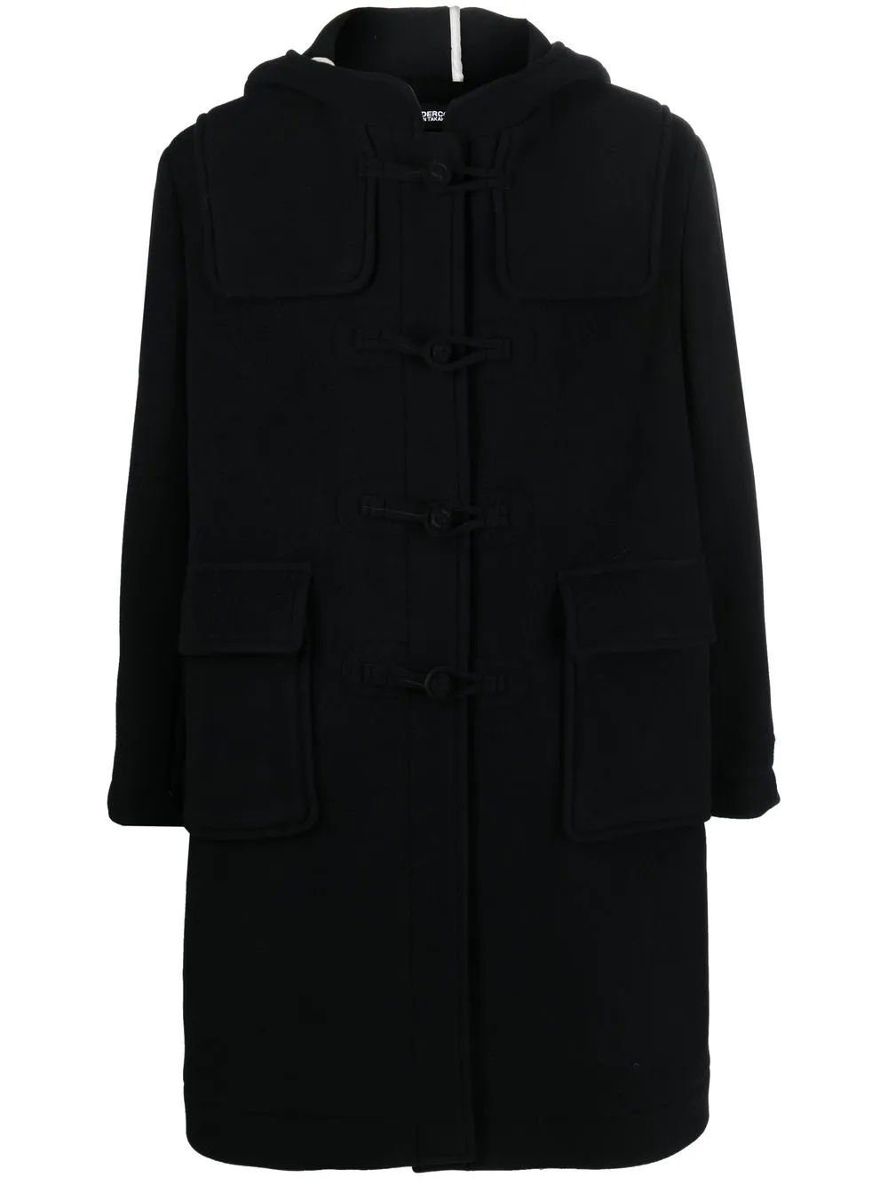 Undercover Mid-length Duffle Coat In Black