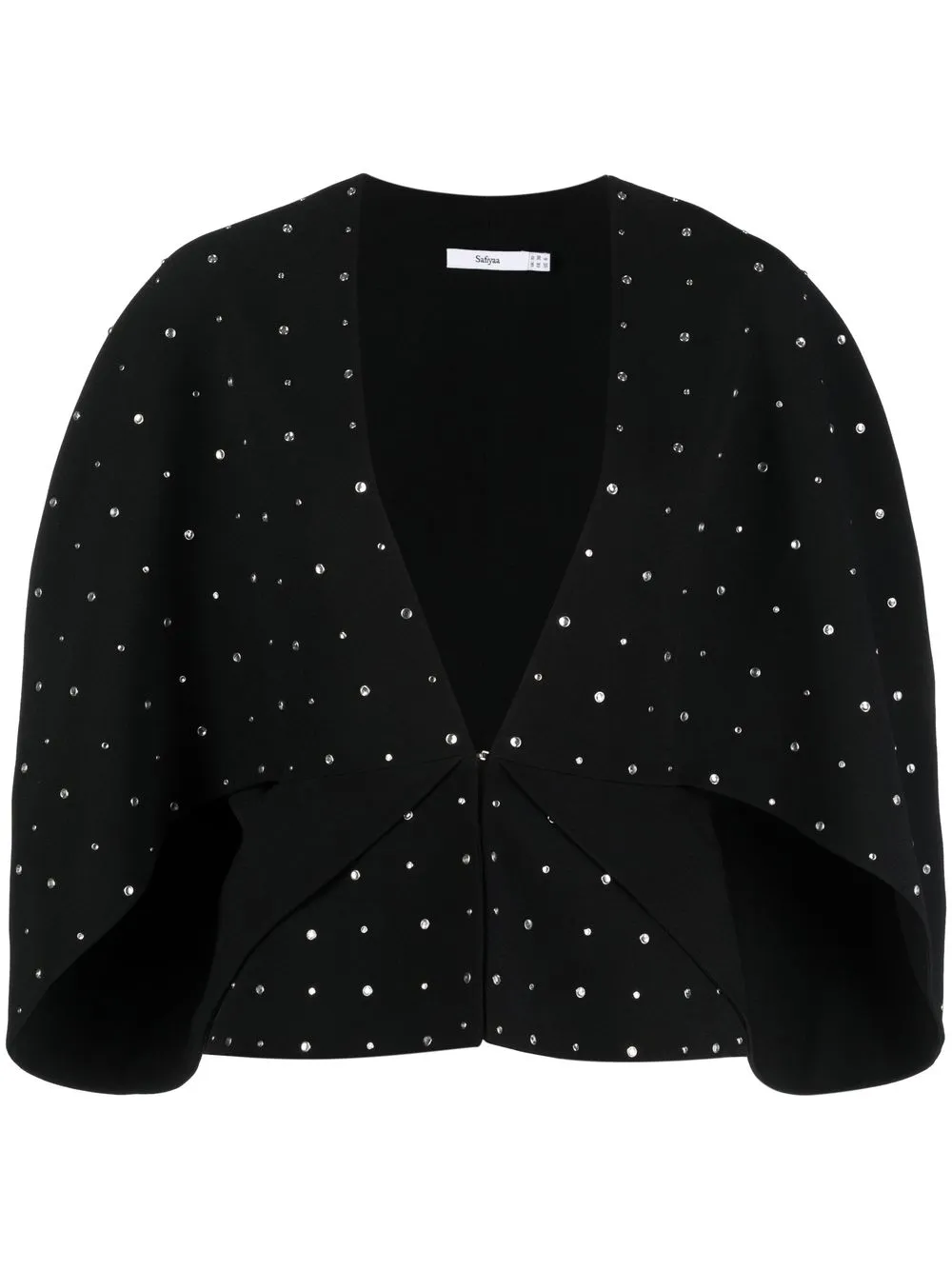 

Safiyaa studded cape-design jacket - Black