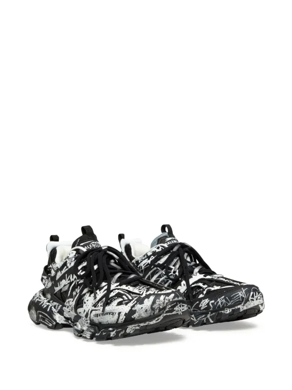 Balenciaga Graffiti Track Sneakers - Farfetch