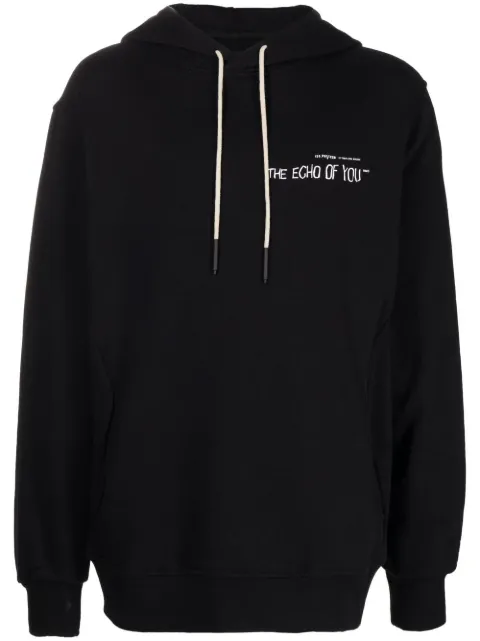 ISO.POETISM graphic-print cotton hoodie 