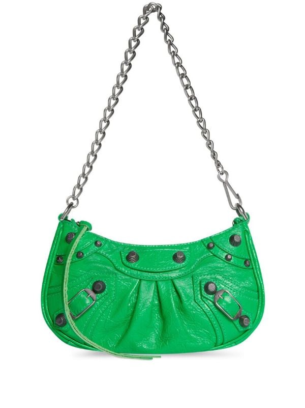 Balenciaga Le Cagole Mini Bag with Chain - Green - Women's - Lambskin