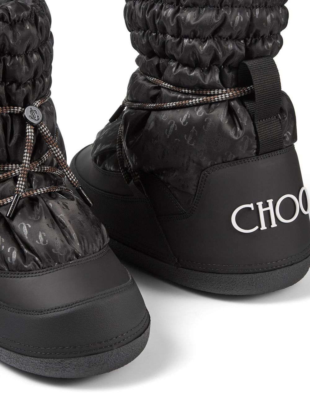 Shop Jimmy Choo Yuzi Padded Snow Boots In Black
