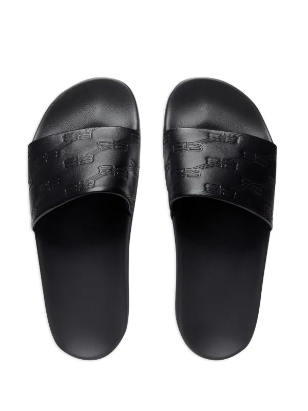 関税込【BALENCIAGA】BBモノグラム サンダル Black Balenciaga BBモノグラム サンダル | ブラック | FARFETCH JP