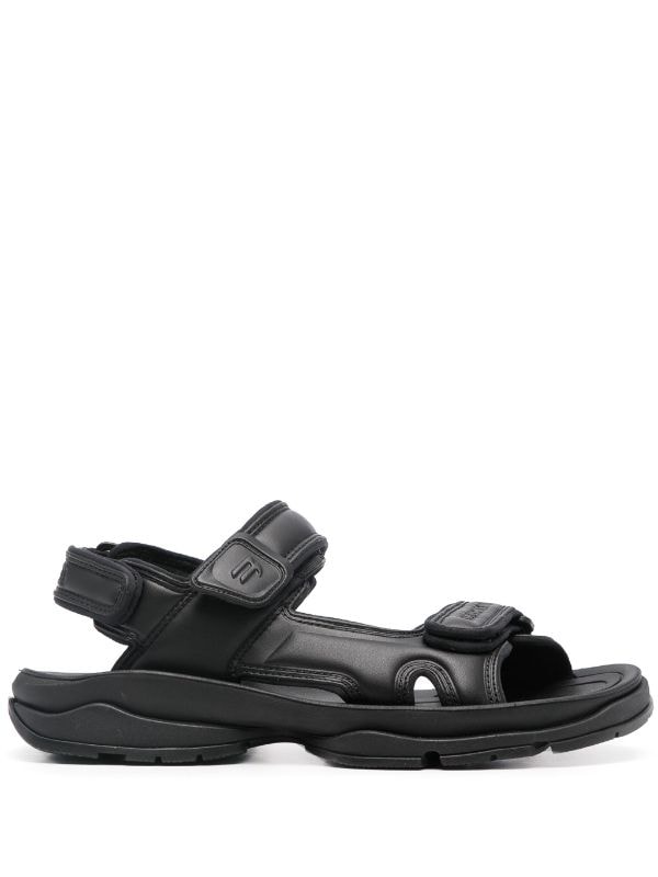 Balenciaga Tourist Chunky faux leather Sandals Black FARFETCH CA