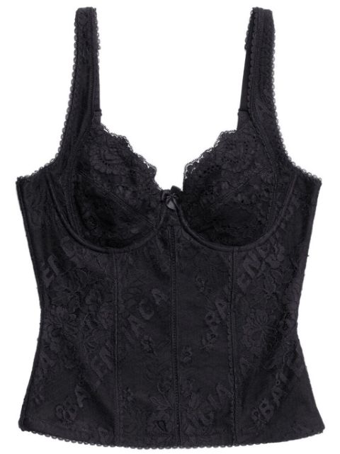 Balenciaga Allover Logo Lingerie top Women