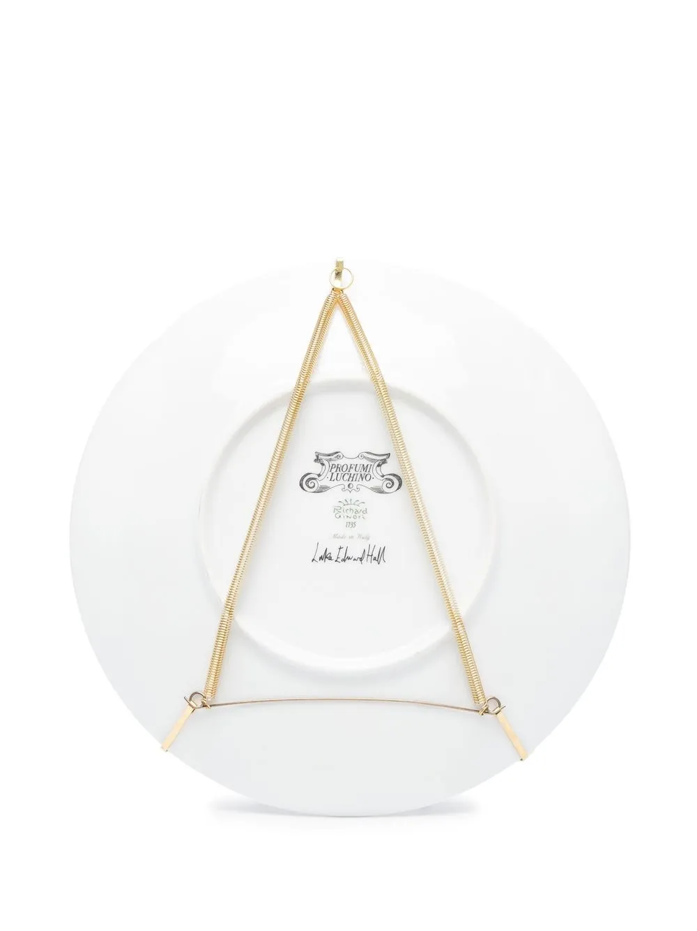 Ginori 1735 La Gazelle D'or Porcelain Plate In White