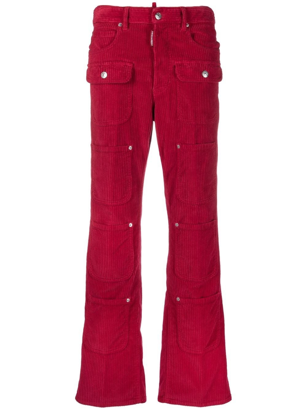Shop Dsquared2 Corduroy Straight-leg Jeans In Red