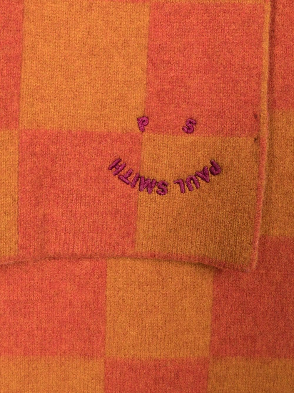 Paul Smith Sjaal met geborduurd logo - Oranje