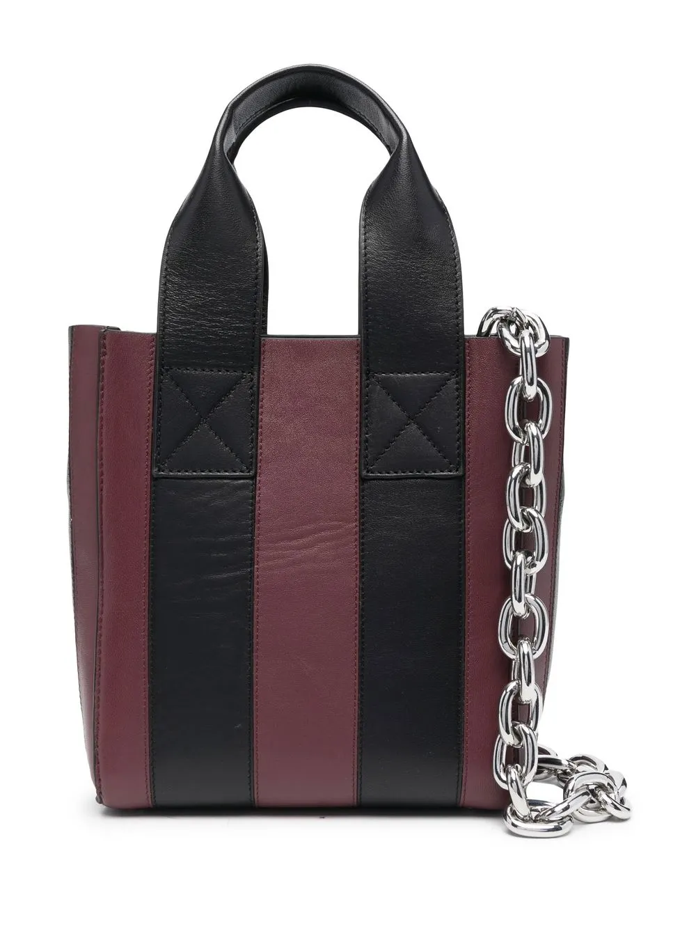 

STAND STUDIO tote con rayas - Negro