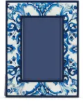 Dolce & Gabbana Majolica-print photo frame - Blue