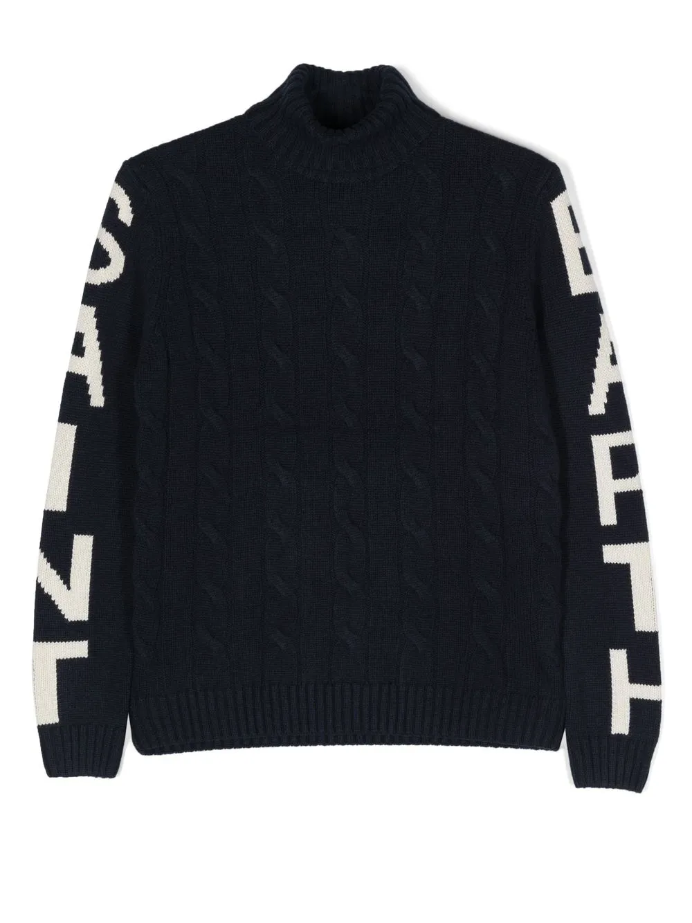 

MC2 Saint Barth Kids logo-knit jumper - Blue