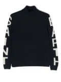 MC2 Saint Barth Kids logo-knit jumper - Blue