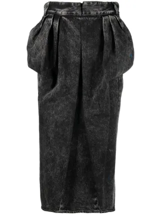 Maison Margiela マルジェラ ブラック ミニデニムスカート Maison Margiela デニムスカート | ブラック | FARFETCH JP