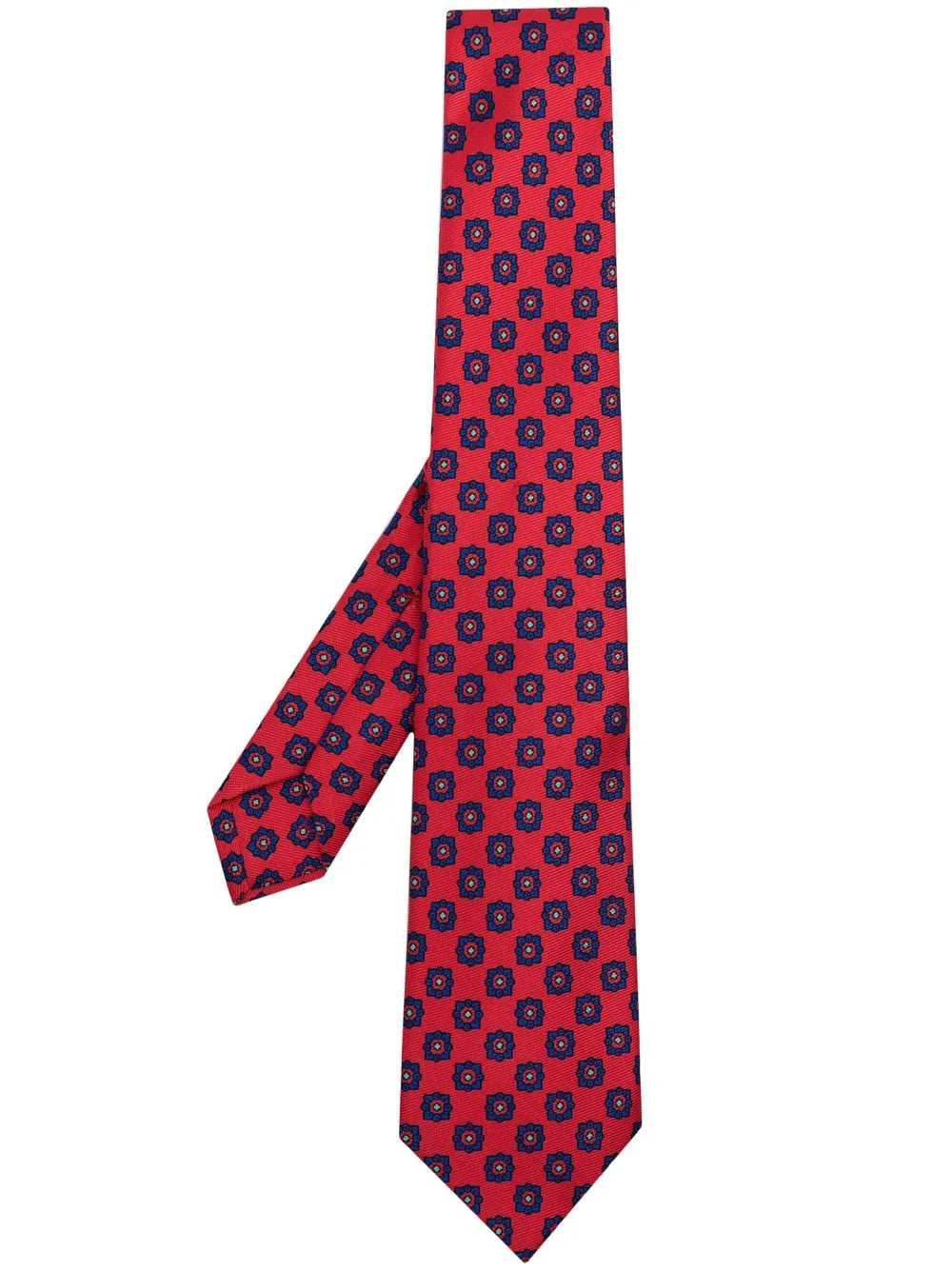 

Kiton patterned-jacquard silk tie - Red