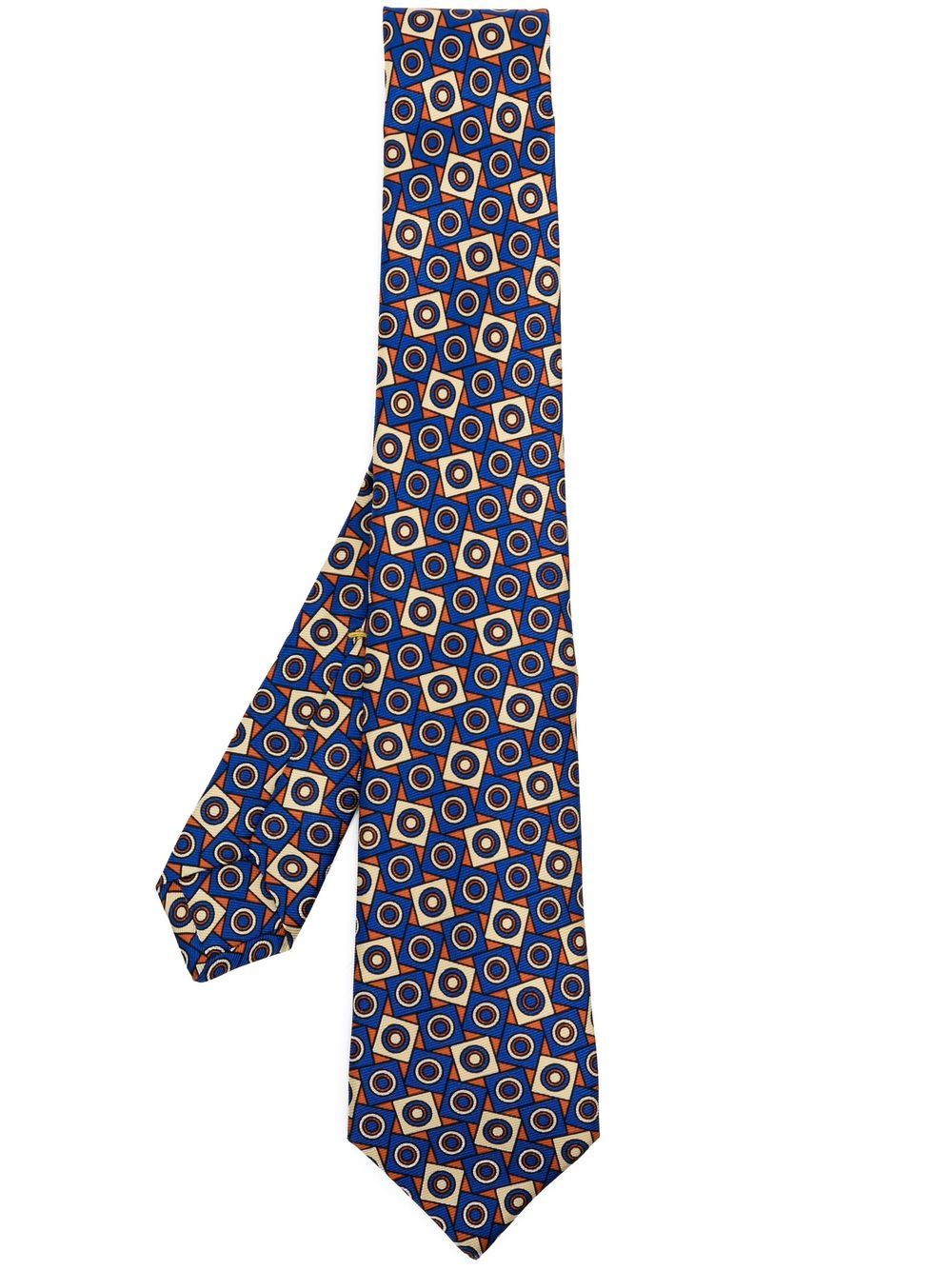 

Kiton geometric patterned-jacquard tie - Blue