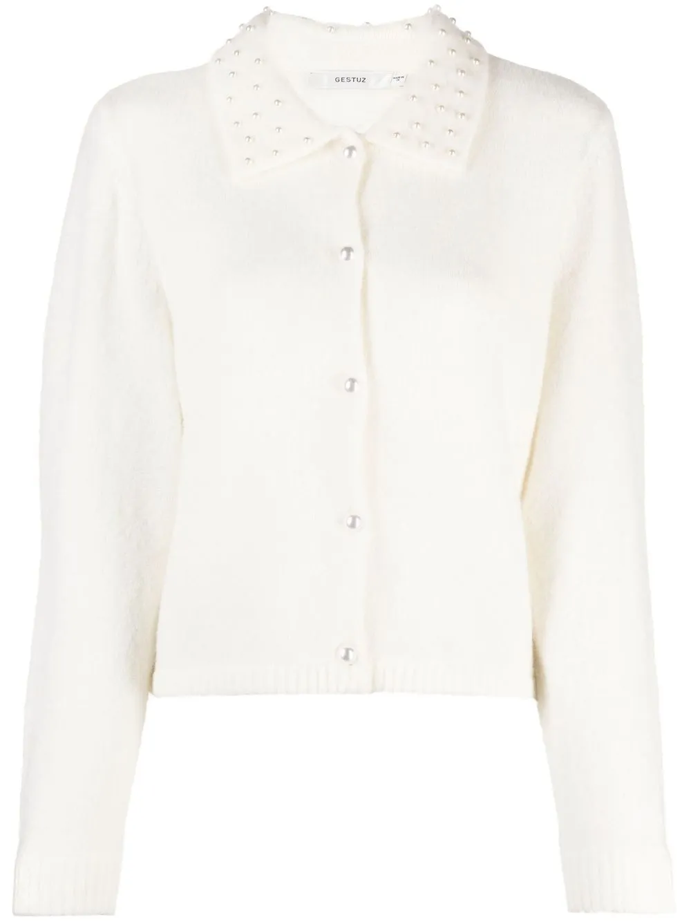 

Gestuz Alpha pearl-embellished cardigan - White