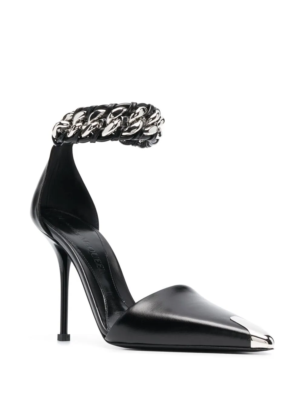 Alexander McQueen Pumps verfraaid met ketting - Zwart