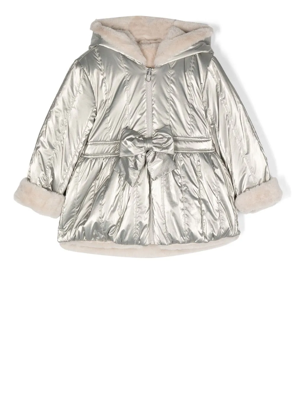 

Lapin House metallic bow-embellished jacket - Grey