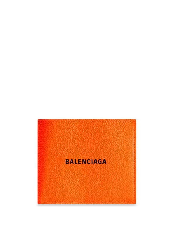 BALENCIAGA Papier mini printed textured-leather wallet