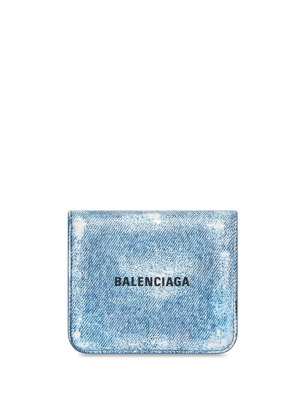 Balenciaga Cash Mini Wallet In Blue