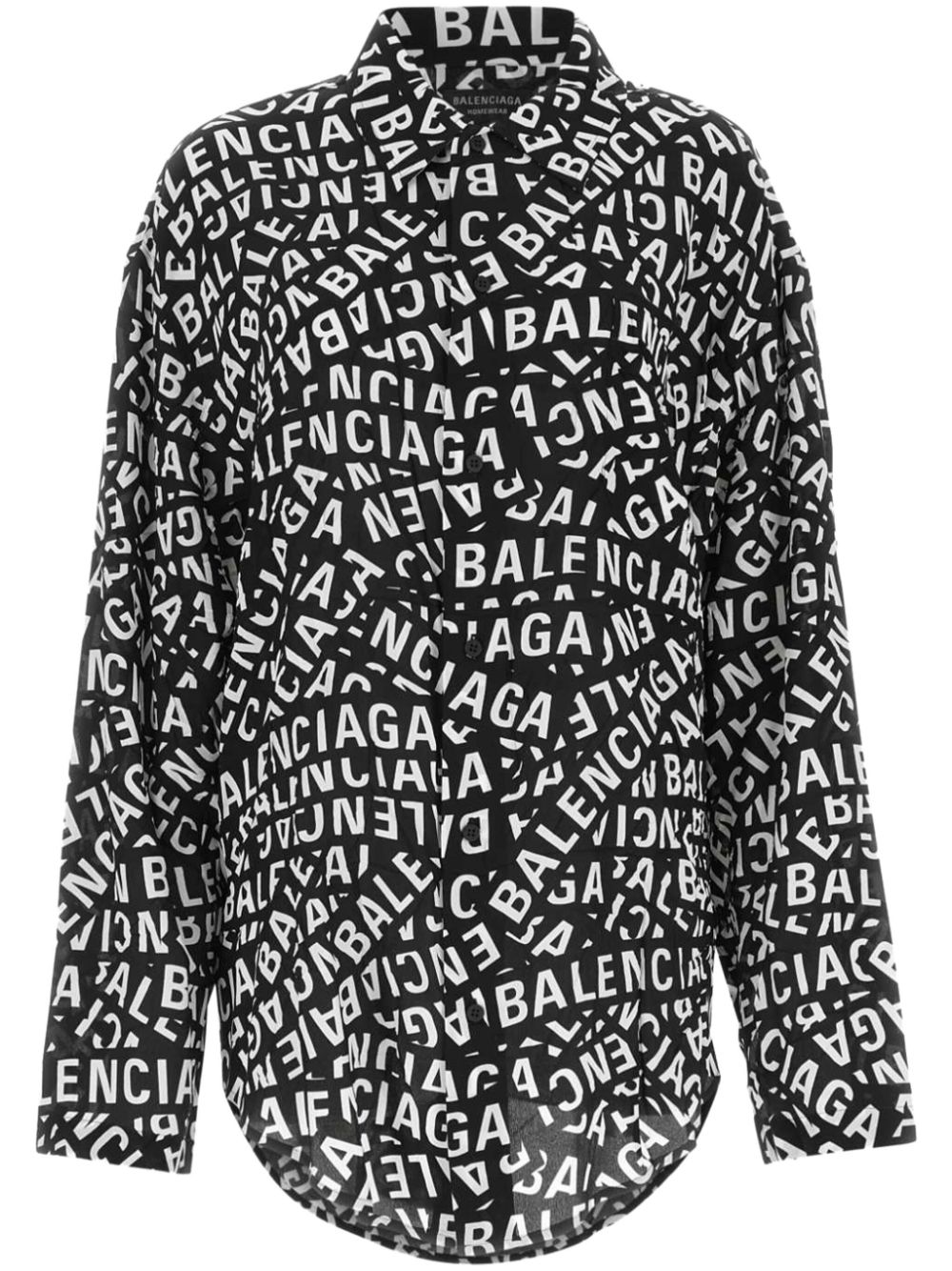 Balenciaga Blouse met logoprint Zwart