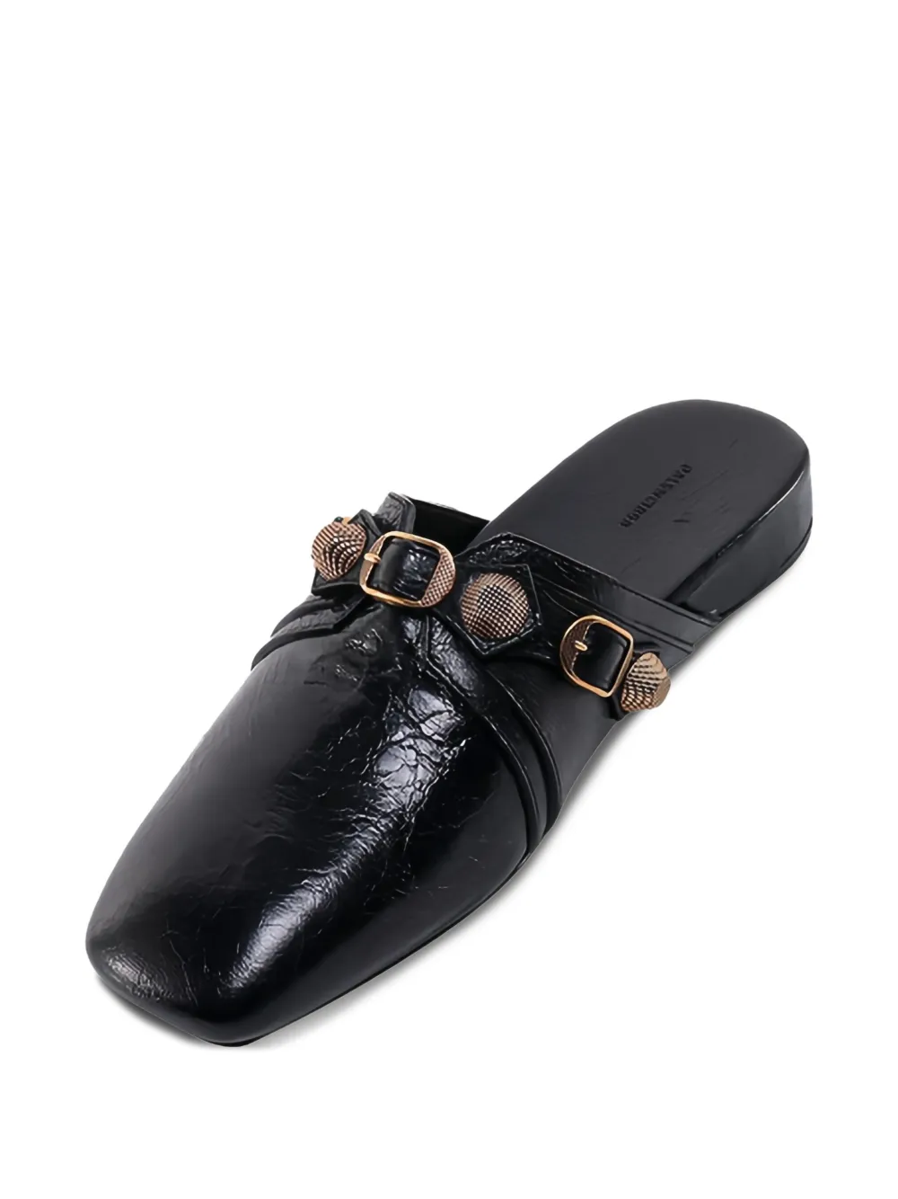 Balenciaga Cagole スタッズ レザーサンダル | ブラック