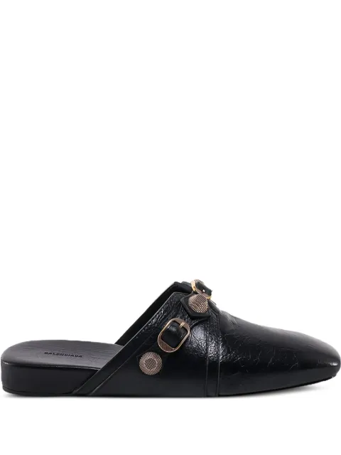 Balenciaga Cagole studded leather slippers