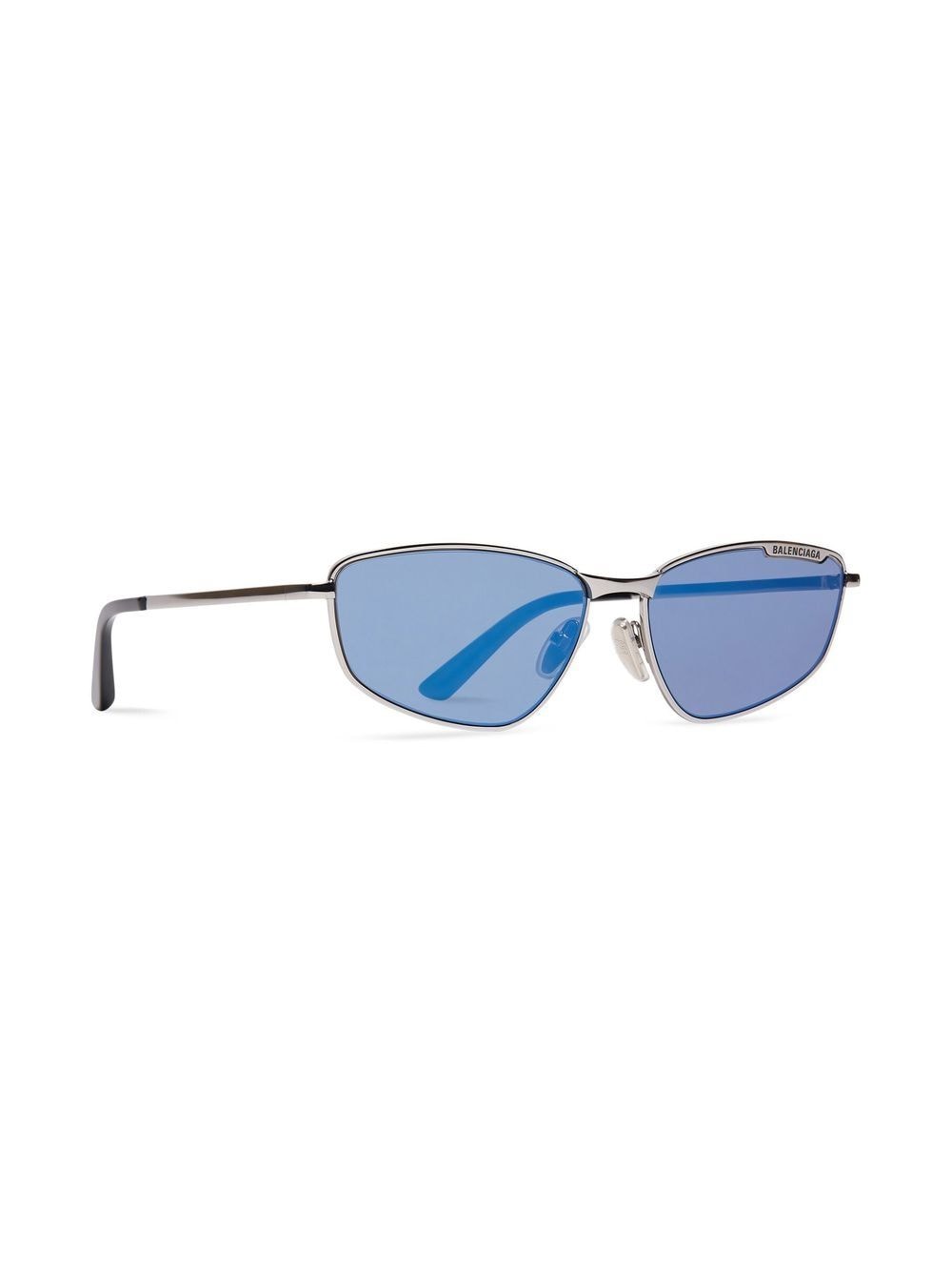 Shop Balenciaga Square-frame Tinted Sunglasses In Blue