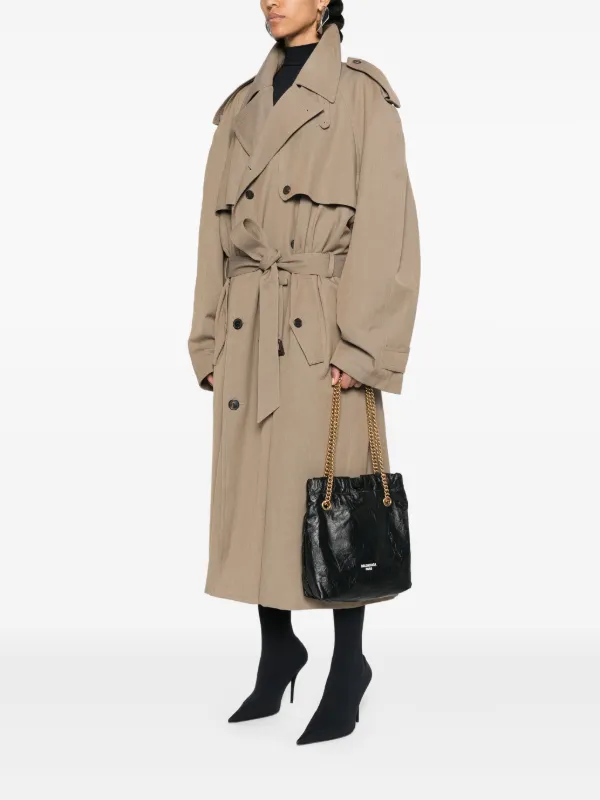 Balenciaga Small Crush Leather Tote Bag Black FARFETCH PH