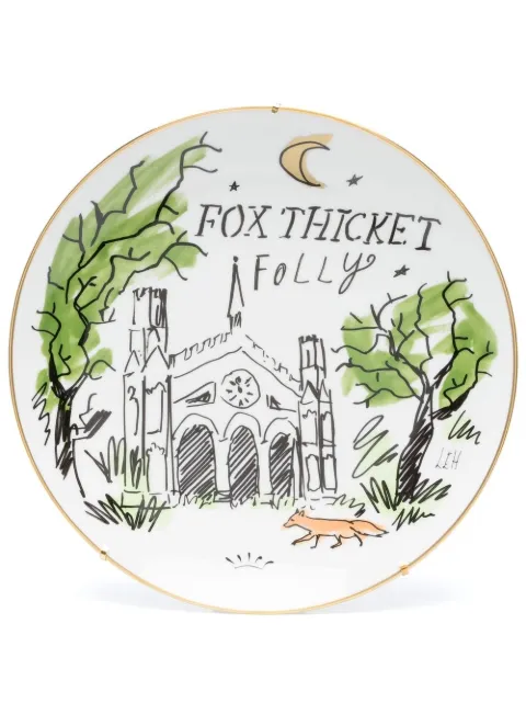 GINORI 1735 Fox Thicket Folly porcelain plate