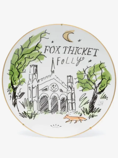 GINORI 1735 Fox Thicket Folly porcelain plate
