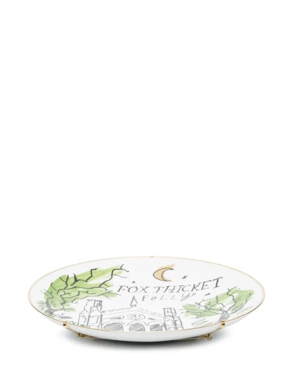GINORI 1735 Fox Thicket Folly Porcelain Plate | White | FARFETCH