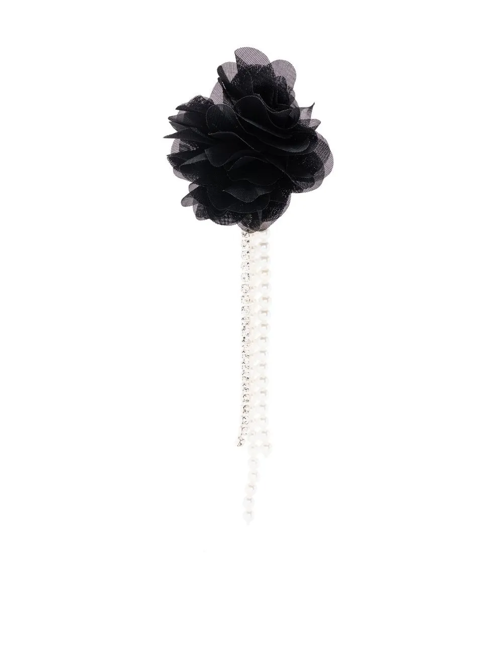 

Atu Body Couture pearl-tassel flower earrings - Black