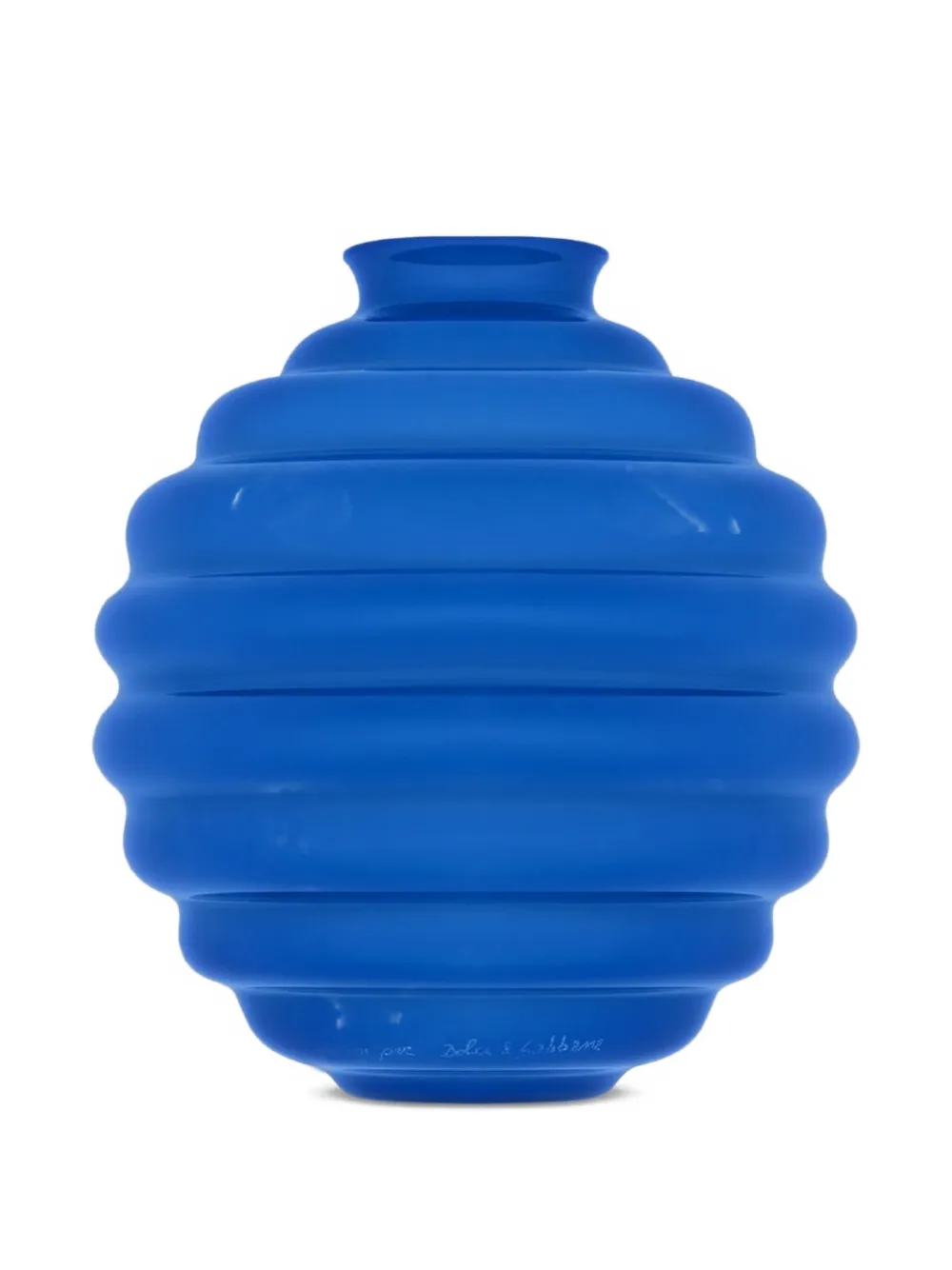 Dolce & Gabbana ribbed glass vase | Blue | Image 1