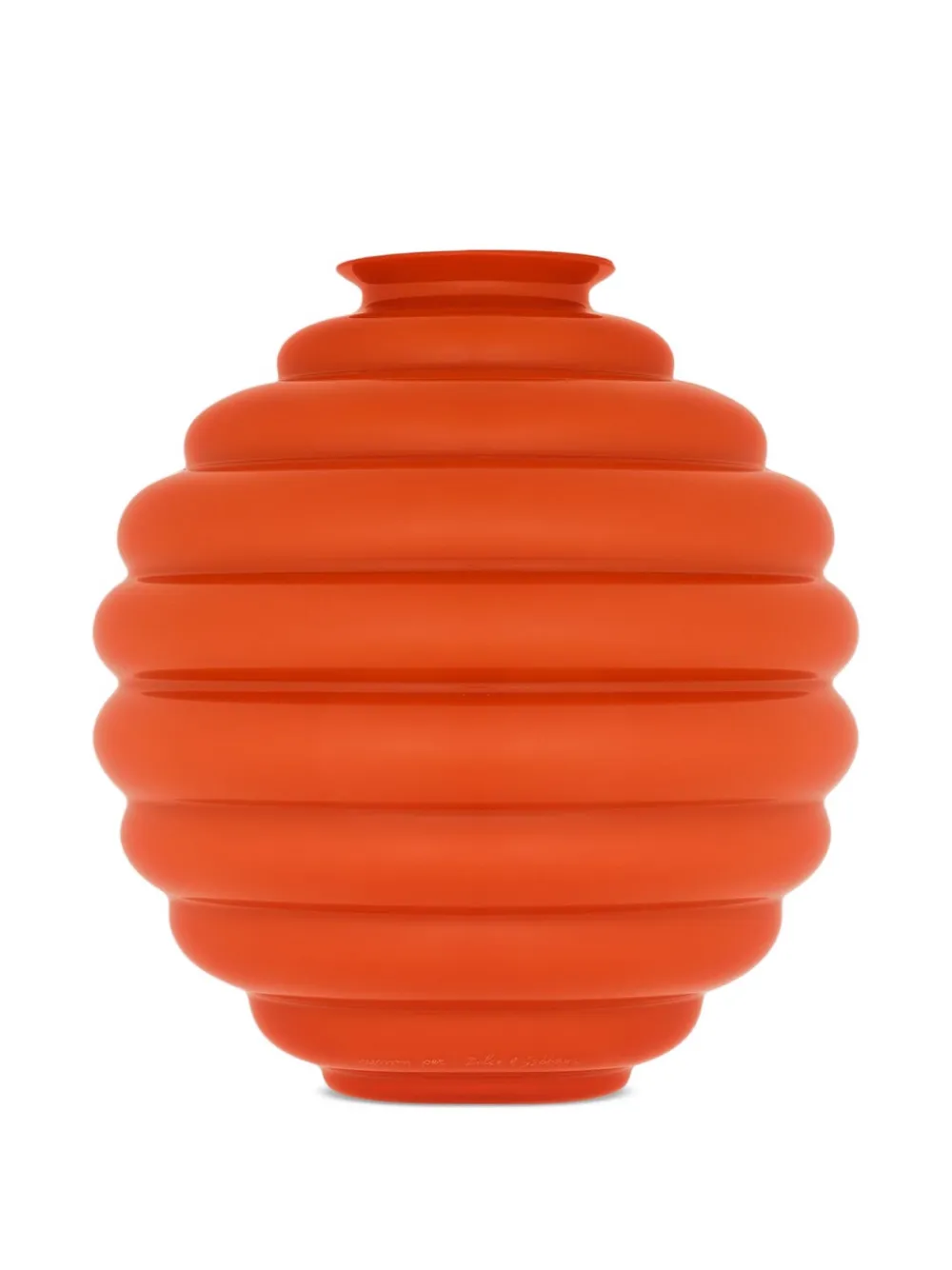 Dolce & Gabbana layered round vase (23cm x 24.5cm) | Orange | Image 1