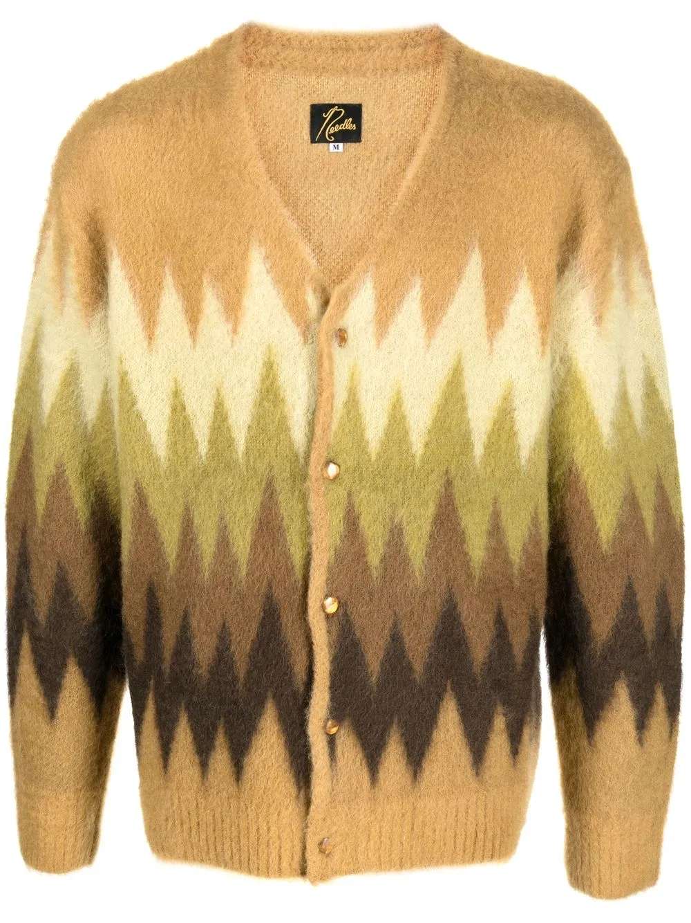 

Needles zig-zag print cardigan - Brown