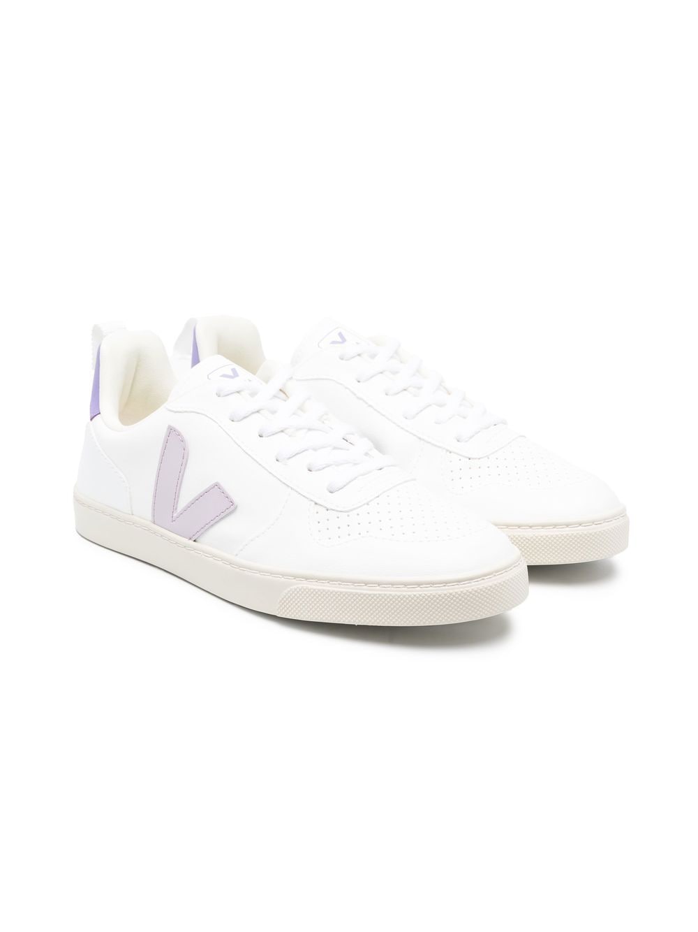 VEJA TWO-COLOUR LACE-UP SNEAKERS