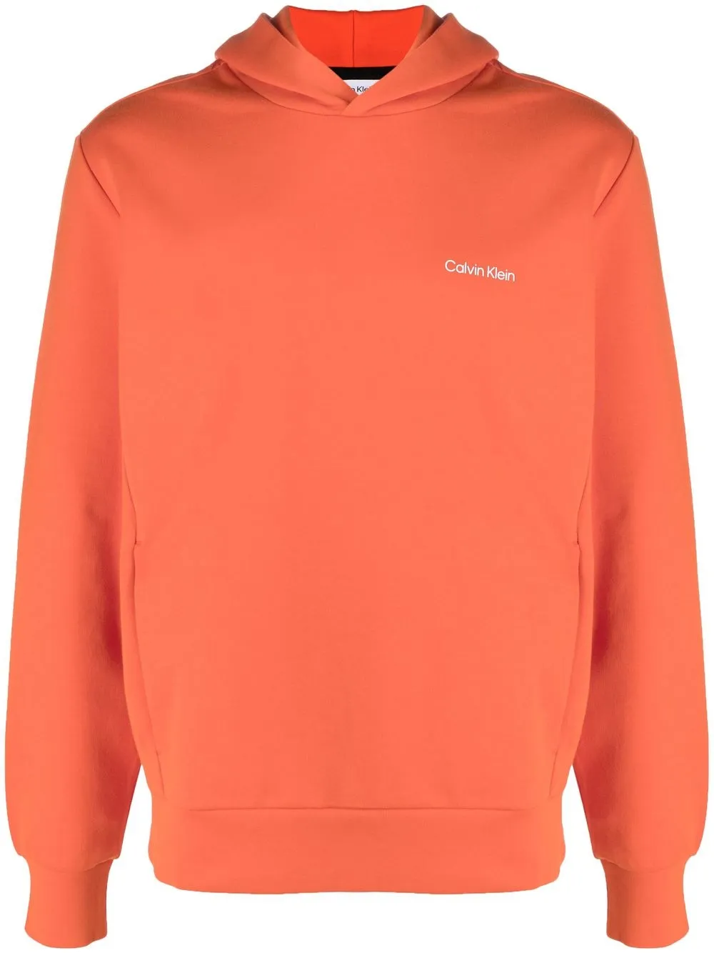 

Calvin Klein chest logo-print detail hoodie - Orange