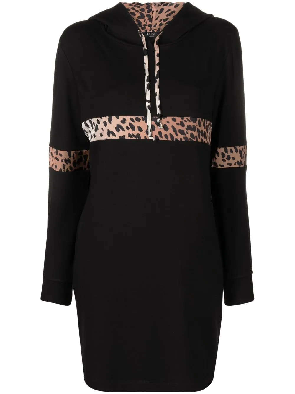 

LIU JO animal-print fleece dress - Black