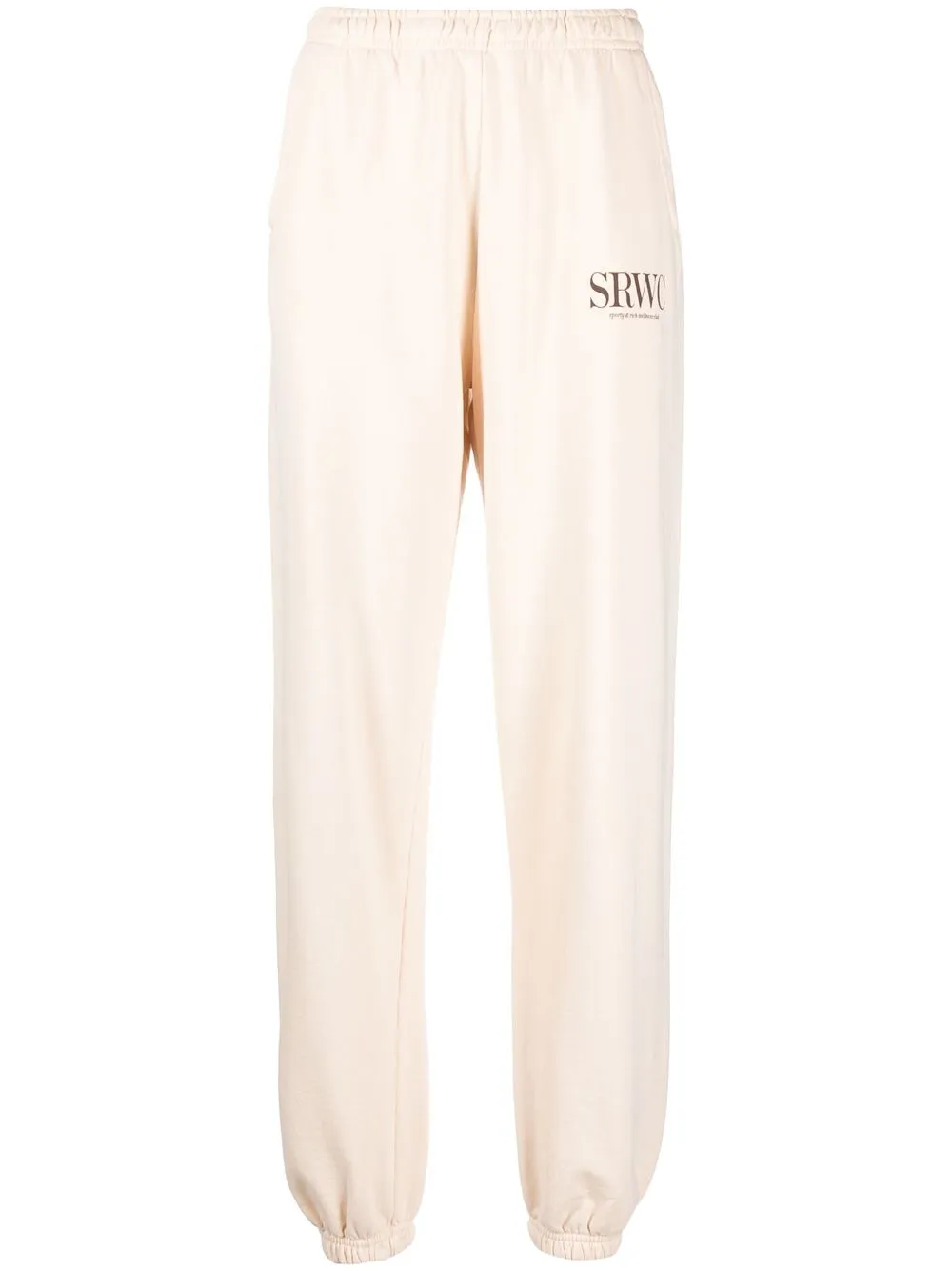 SPORTY AND RICH LOGO-PRINT TRACK PANTS