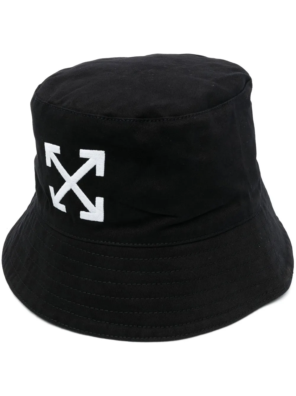 OFF-WHITE Multi Arrows Bucket Hat in Black & White