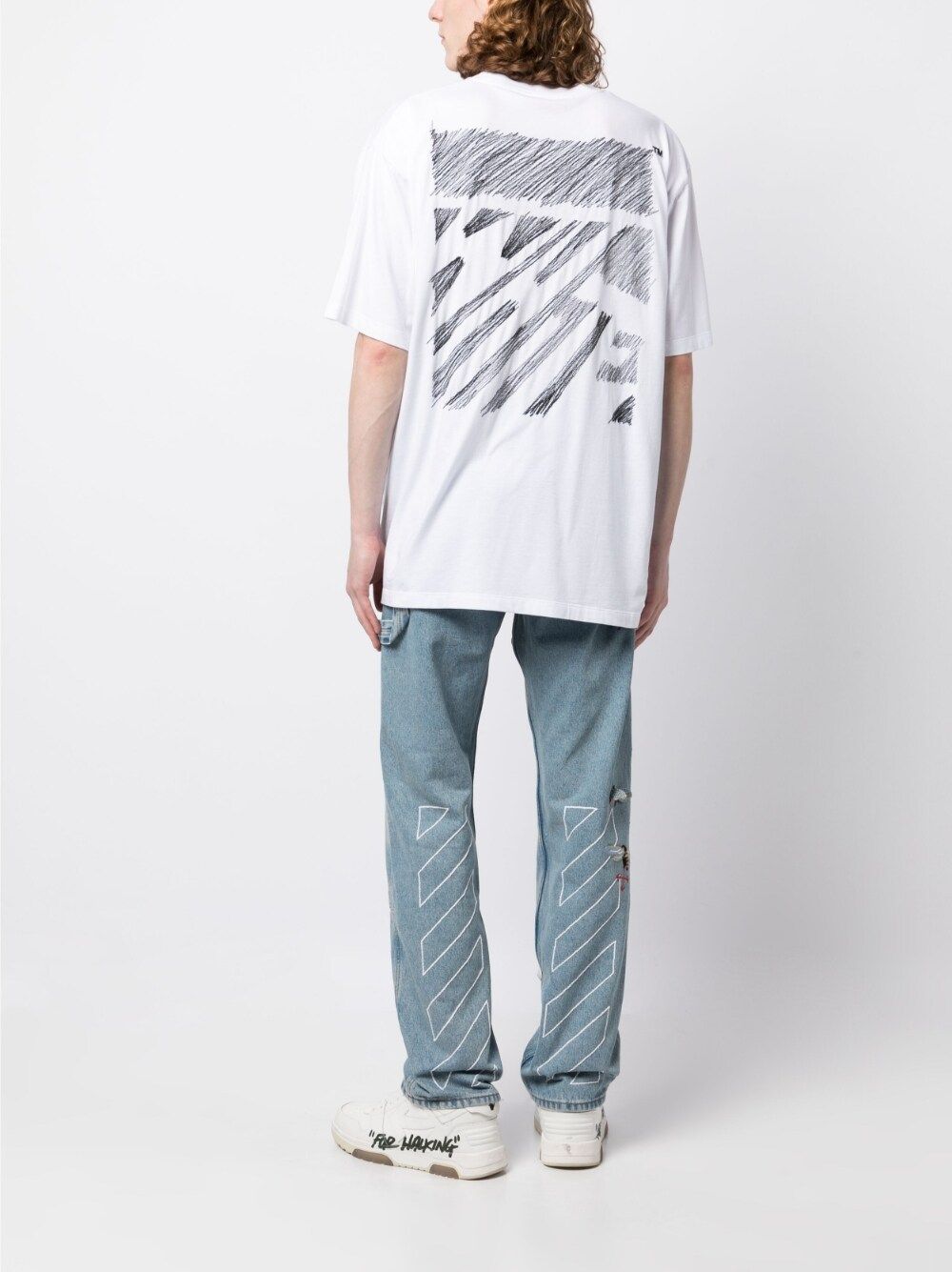 - Diag Scribble Farfetch T-shirt Print Off-White