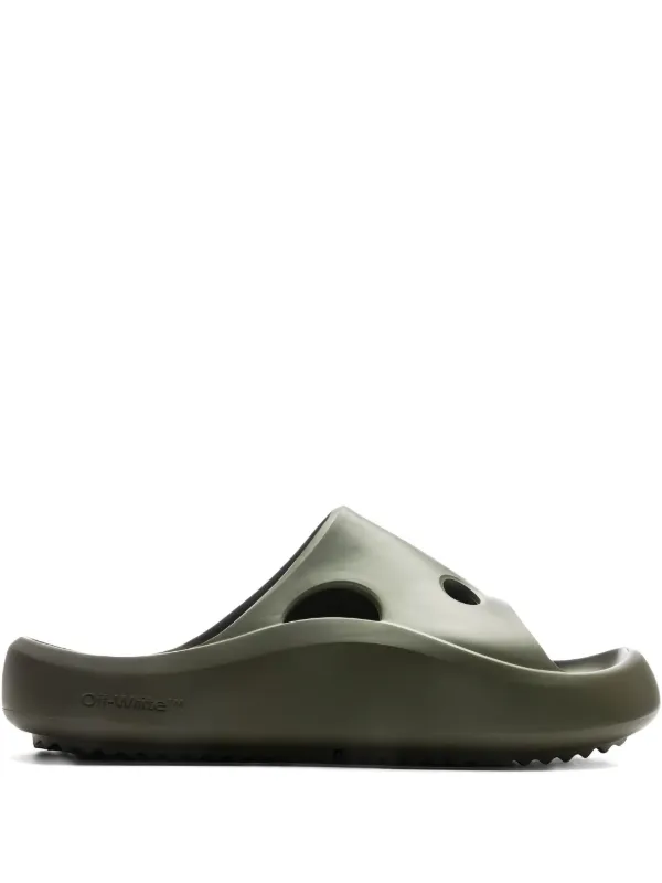 靴 Off White Meteo Cutout Slider Sandals 42 Off-White Meteor Cutout Rubber Slides | REVERSIBLE
