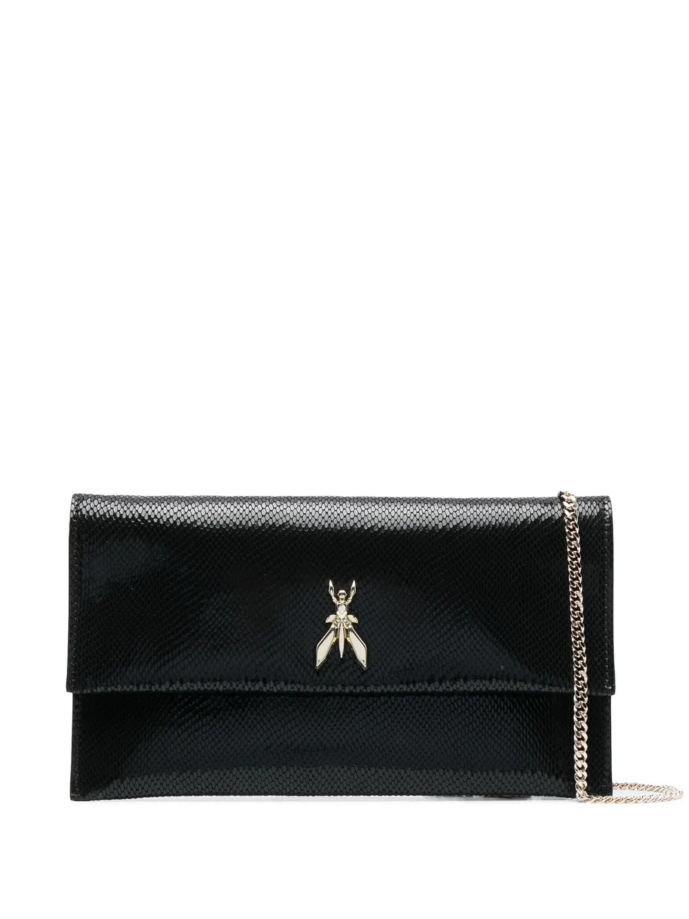 

Patrizia Pepe logo-plaque leather shoulder bag - Black