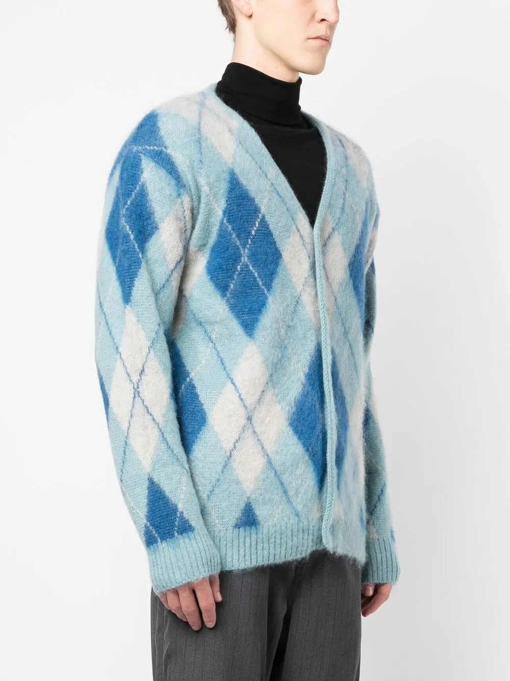 Needles argyle-check Cardigan - Farfetch