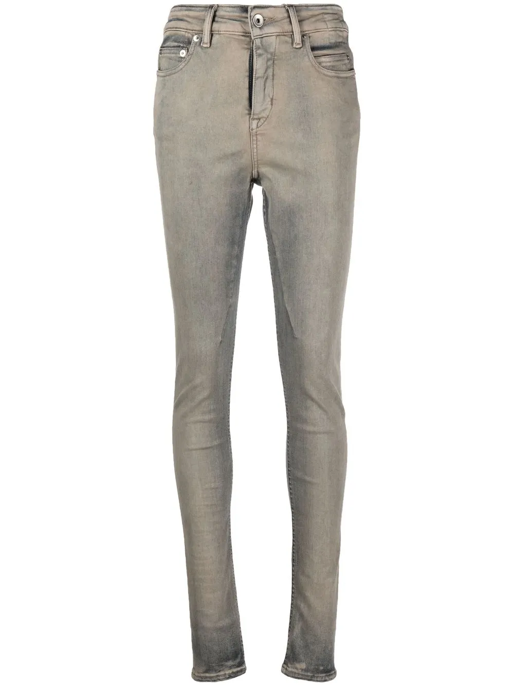 

Rick Owens skinny jeans con tiro alto - Azul